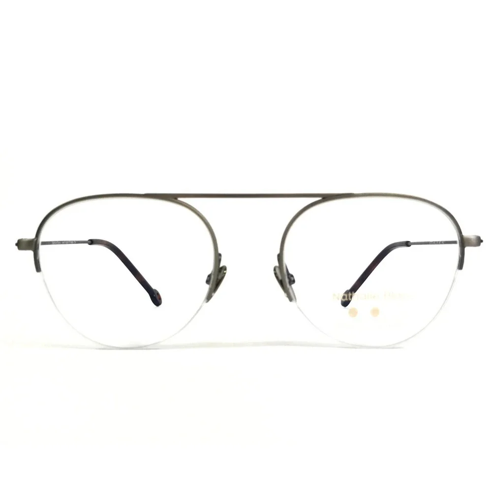 Nathalie Blanc Eyeglasses Frames OTTO 241 Silver Round Half Rim 49-19-142